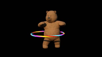3D可爱卡通小熊动画(带透明通道) 3D可爱卡通小熊动画(带透明通道)