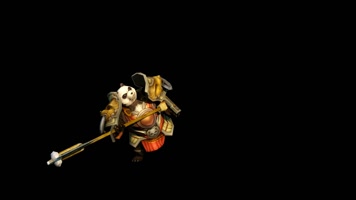 魔幻功夫熊猫角色出场动画3D 带透明通道