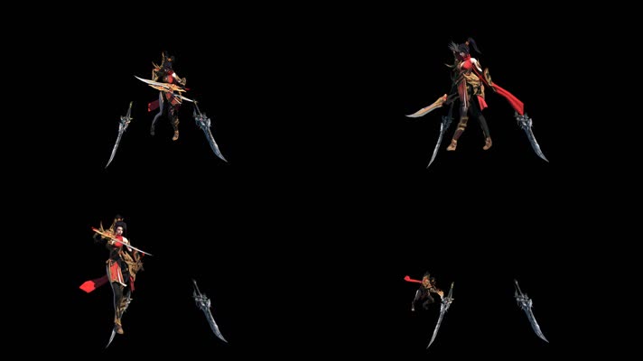 3D仙侠游戏人物出场动画（带透明通道)