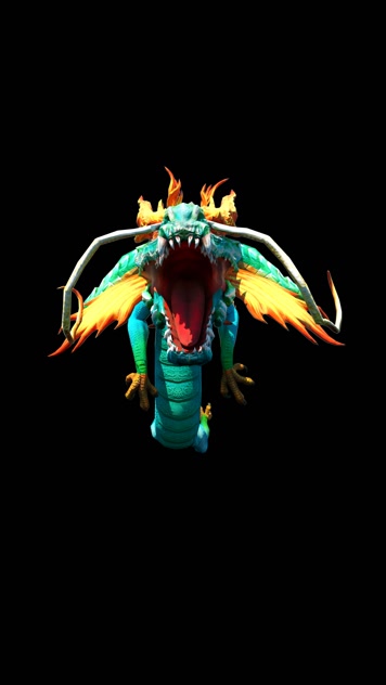 3D青龙动画（带透明通道)