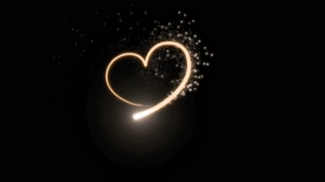 唯美爱心粒子带通道素材