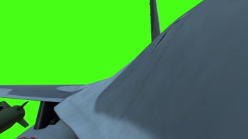 战斗飞机飞过绿幕素材