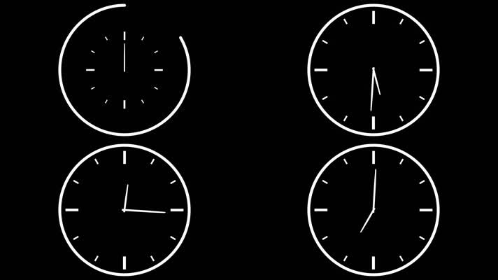 时间指针走动-透明通道