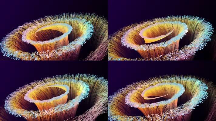 舞台唯美粒子线条花朵背景