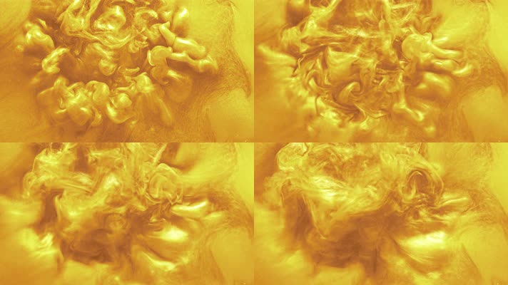 流体爆炸黄色闪光液体爆炸运动