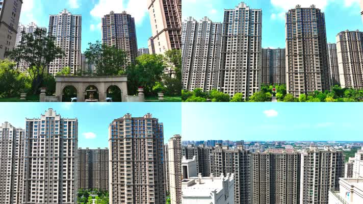 城市发展航拍住宅