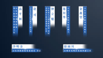 简约蓝白人名条字幕条