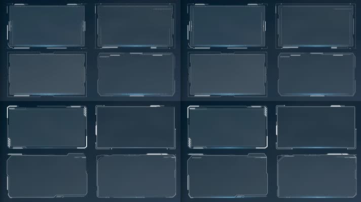 高端科技框HUD透明框 多款科技感HUD透明框