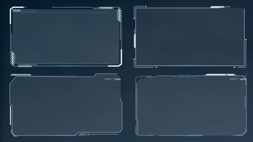 高端科技框HUD透明框 多款科技感HUD透明框