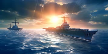 航空母舰队航行