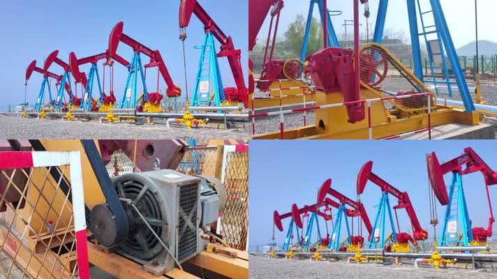 4K实拍抽油机磕头机视频素材