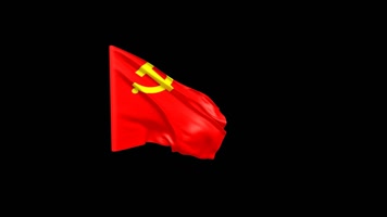 党旗无旗杆通明通道