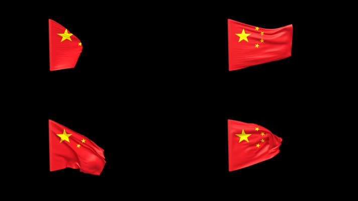 国旗无旗杆透明通道