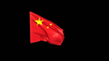 国旗无旗杆透明通道