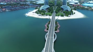 航拍城市高档小区高层建筑视频