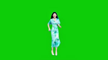 4k美女跳舞绿幕高清视频素材绿幕