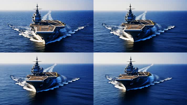 辽宁号航母在大海上巡航