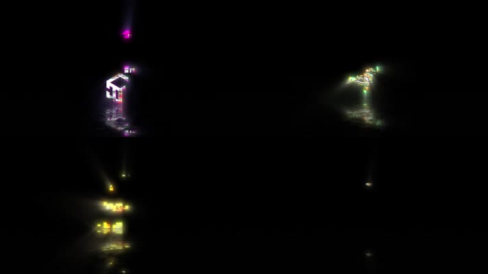 4组光影logo文字发光隐现动态演绎