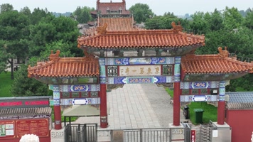 DJI_05164K航拍名胜古迹寺庙大门全景