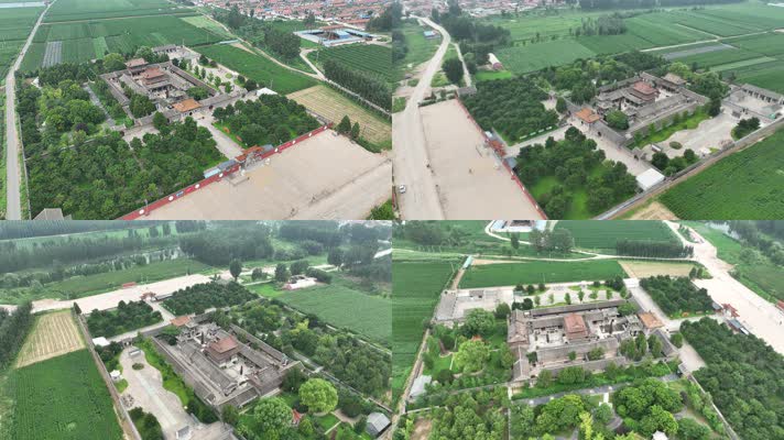 DJI_05204K航拍名胜古迹寺庙大门全景