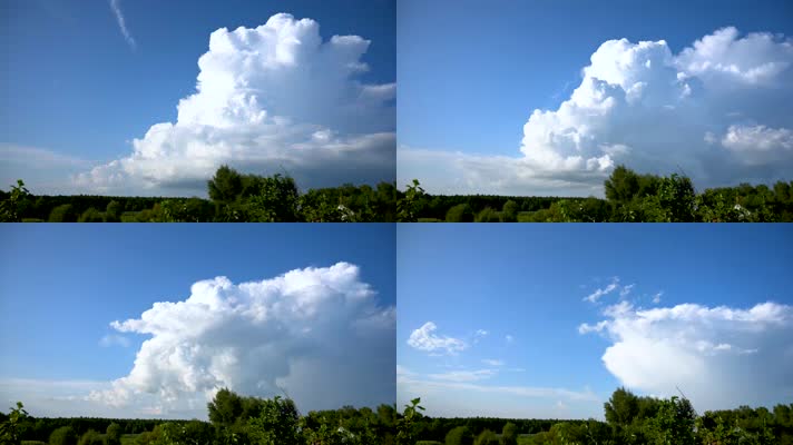 蓝天白云大气延时