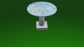 绿屏抠像石桌动画素材，石桌旋转动态图绿幕