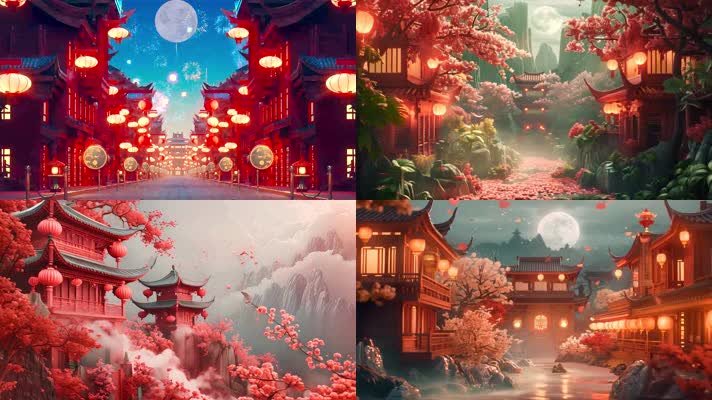 LED高清少儿舞蹈俏元夕背景视频河南春晚节目