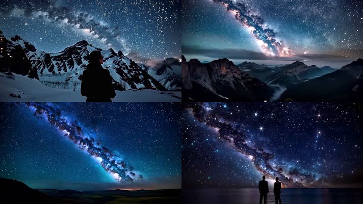 「有版权」原创商务人士抬头仰望星空合集4