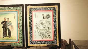 炕围画现代壁画民俗物件物品窑洞装饰