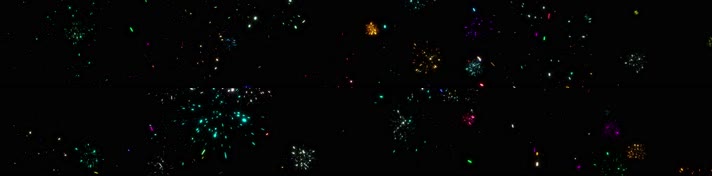 屏绚丽多彩烟花绽放led屏幕背景