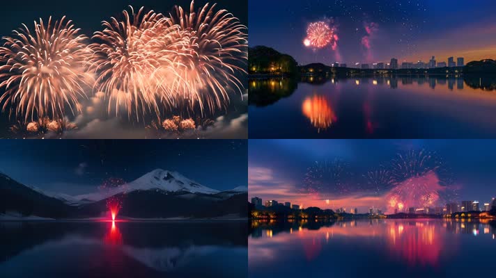 「有版权」烟花绽放合集4K