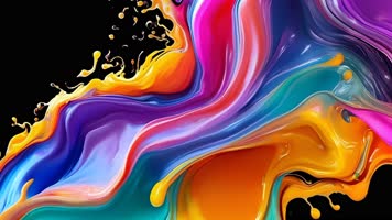 「有版权」五颜六色流动液体合集4K