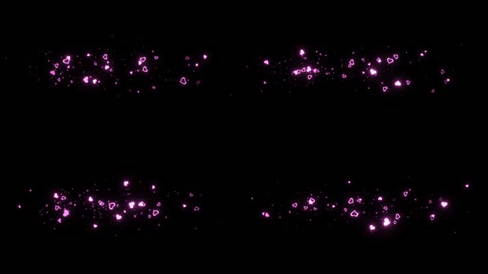 心形粒子飘散无缝循环带通道