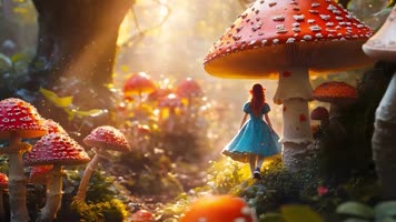 LED高清伴奏童话镇卡通唯美森林舞台背景 LED高清伴奏童话镇卡通唯美森林舞台背景