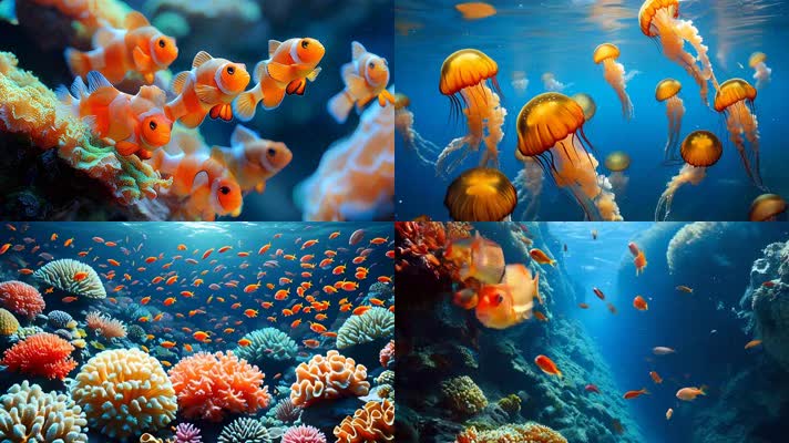 「有版权」海底世界鱼群合集4K