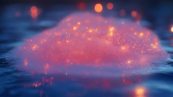 「有版权」漂浮在水中的闪亮粒子合集4K