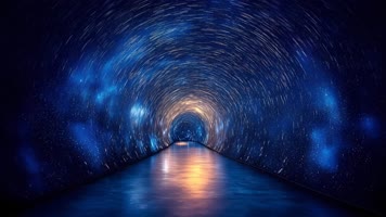 「有版权」科技感浪漫梦幻星空星轨时空隧道