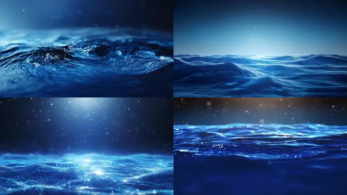 「有版权」蓝色粒子海洋合集4K