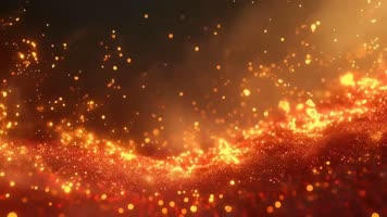 「有版权」金色粒子背景绝美火焰合集4K