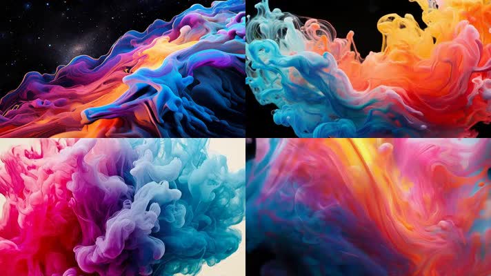 「有版权」科技感梦幻彩墨动态特写 合集4