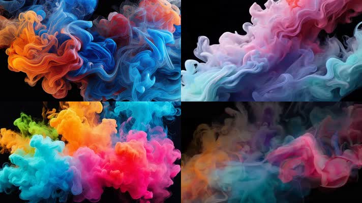 「有版权」抽象流体炫彩烟雾唯美流体合集4