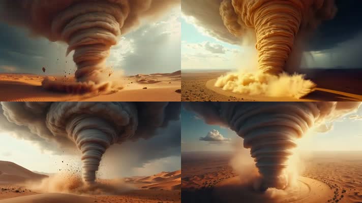 「有版权」震撼沙漠龙卷风合集4K