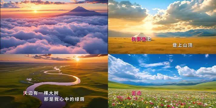 字幕伴奏版歌曲天边蒙古族草原民族舞蹈LED