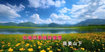 字幕伴奏版歌曲天边蒙古族草原民族舞蹈LED