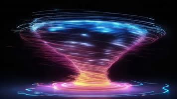 「有版权」科幻梦幻虚拟感粒子组成的龙卷风