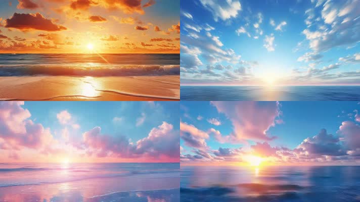「有版权」唯美梦幻大海日出合集4K