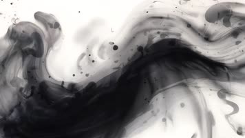 「有版权」流动的黑色水墨合集4K