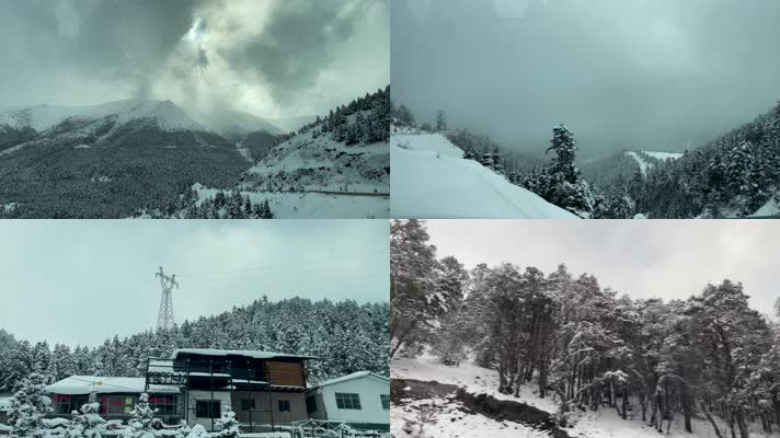 「有版权」冬天车窗外风景合集4K-3