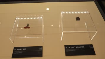 古风扇形壁画\'兰陵翰墨\'场景 兰陵博物馆