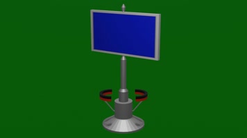 无限循环磁动力广告牌来回旋转动画绿屏抠像